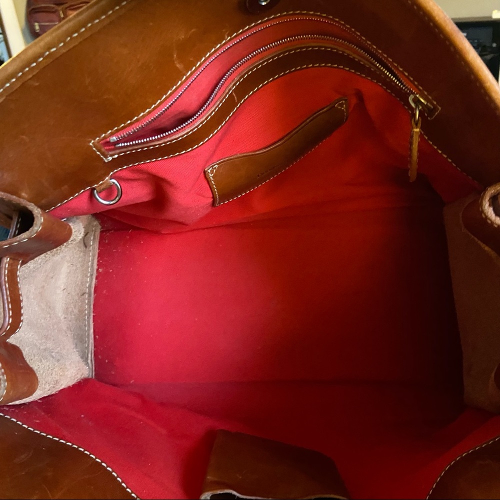 Dooney & Bourke Tan Leather Satchel Bag - Picture 8 of 12